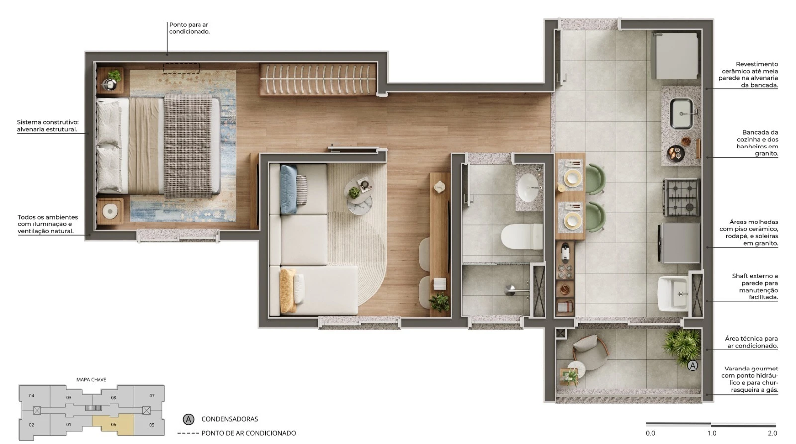 Planta 1 dormitório 0