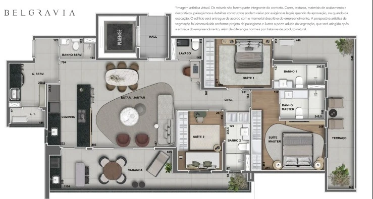 Planta 3 dormitórios 0