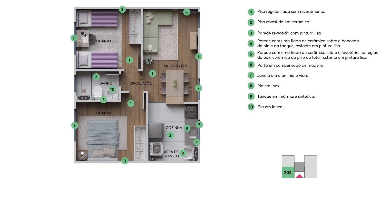 Apartamento 2 dormitórios 0