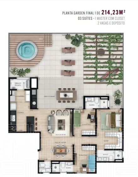 Planta 3 suítes 0