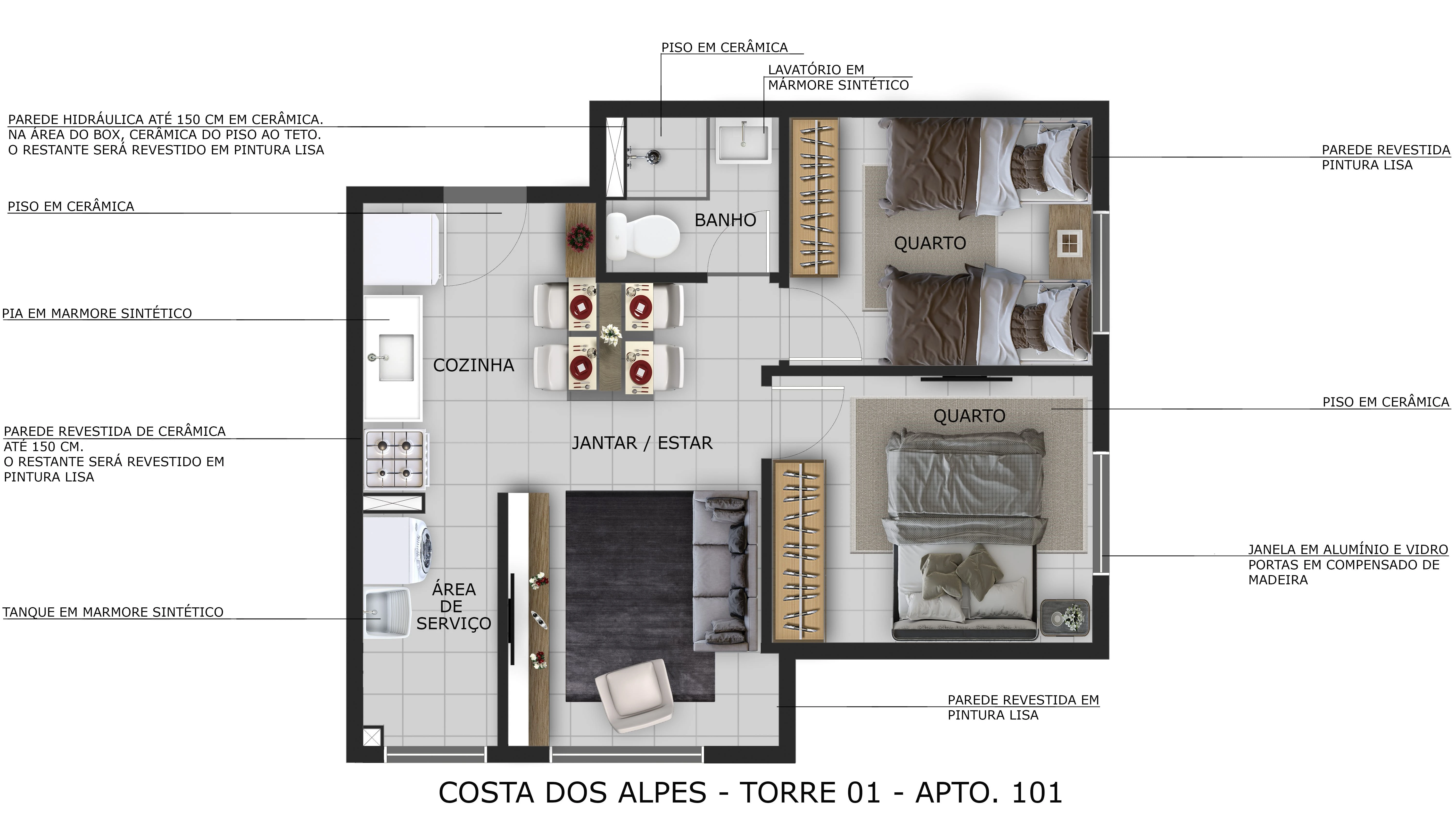 Apto com 43,52 0