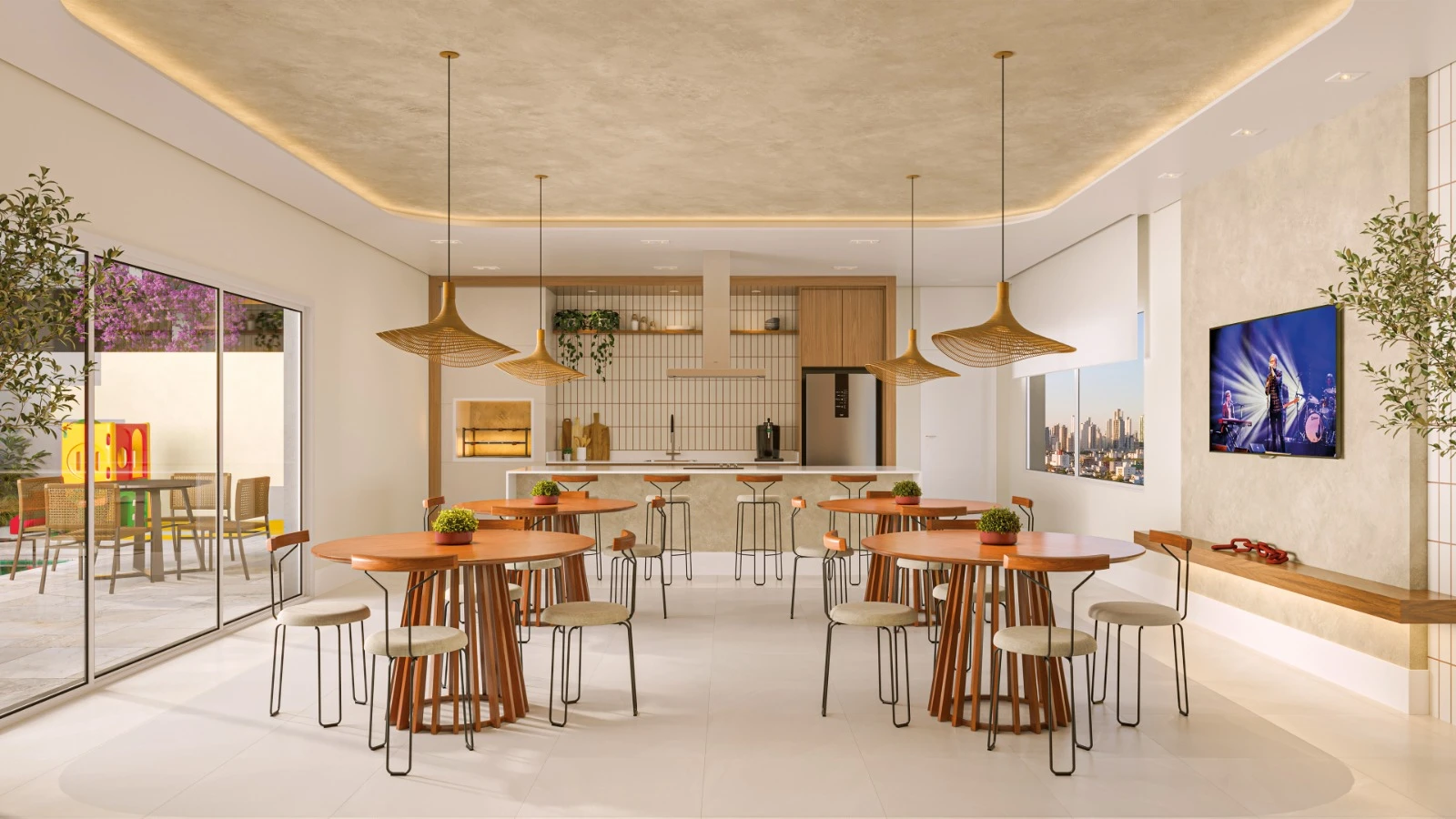 Casa de campo com áreas gourmet