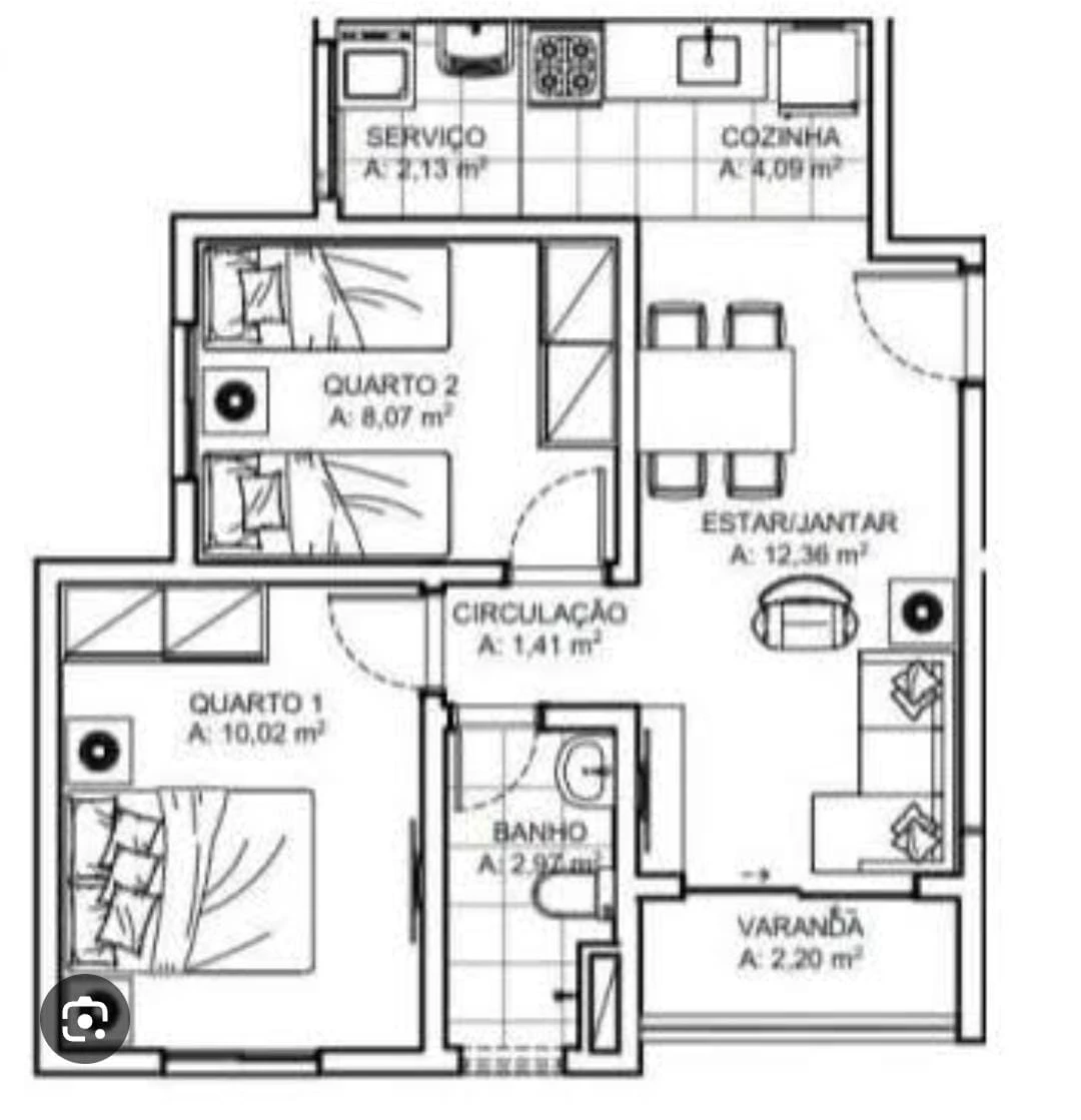 Apartamento 2 dormitórios 0