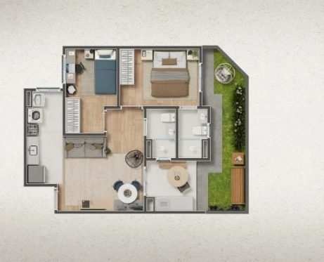 Apartamento 2 dormitórios 0