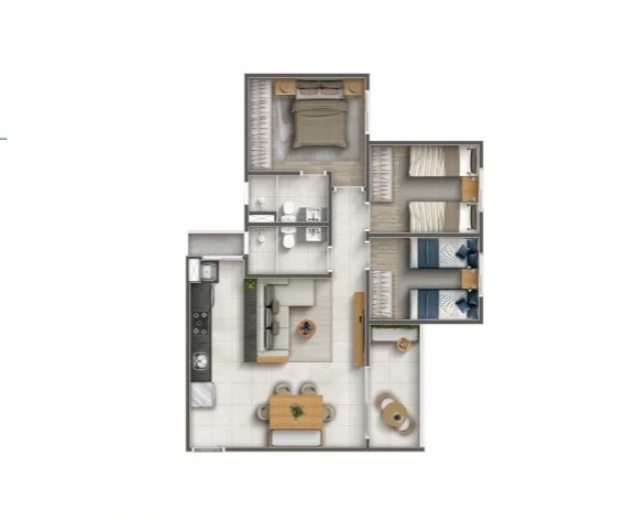 Apartamento tipo 1 0