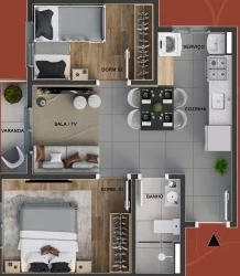 Apartamento Tipo Canto 0