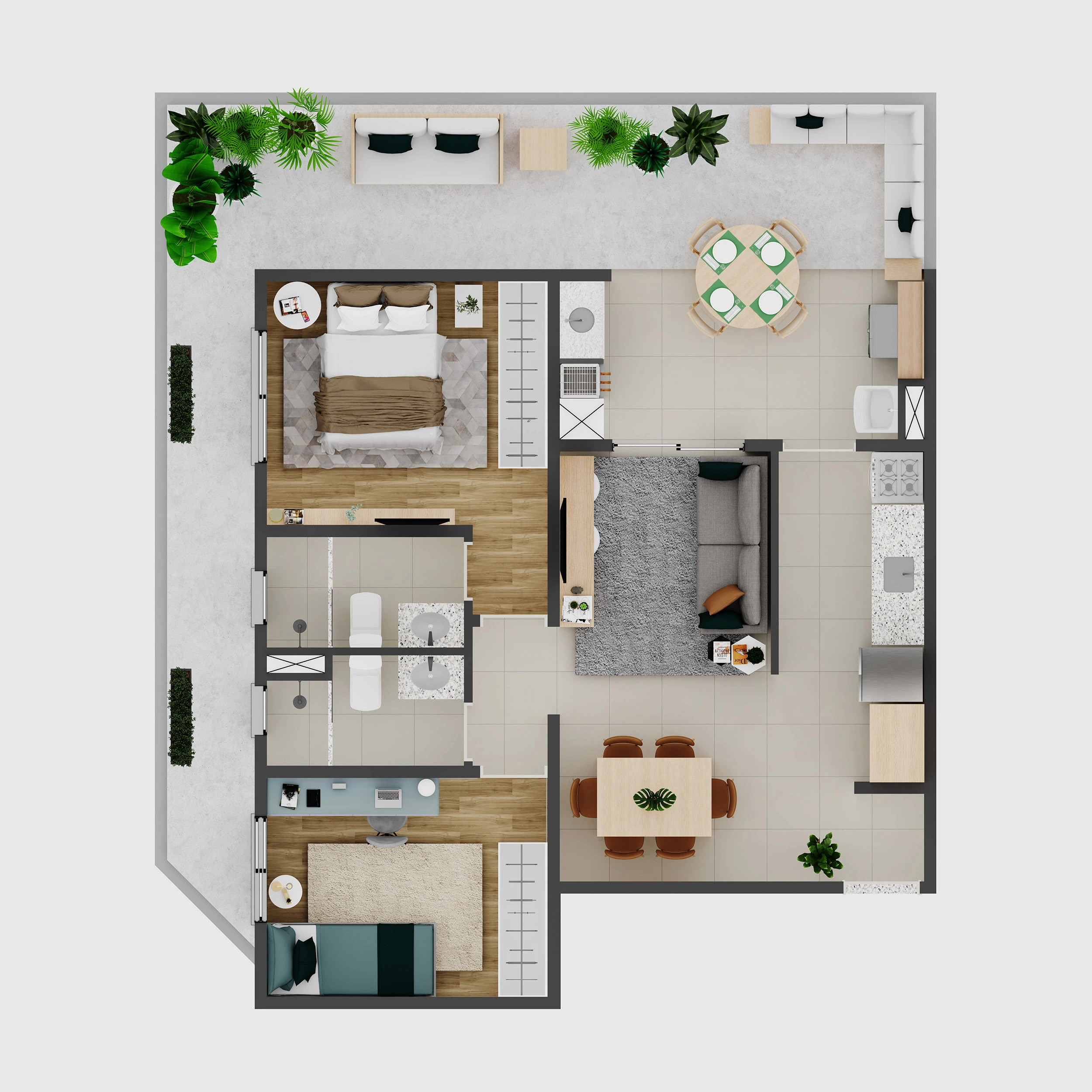 Apartamento com suíte 0