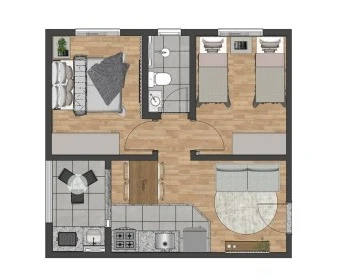 Apartamento 2 dormitórios 0