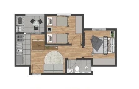 Apartamento 2 dormitórios 0