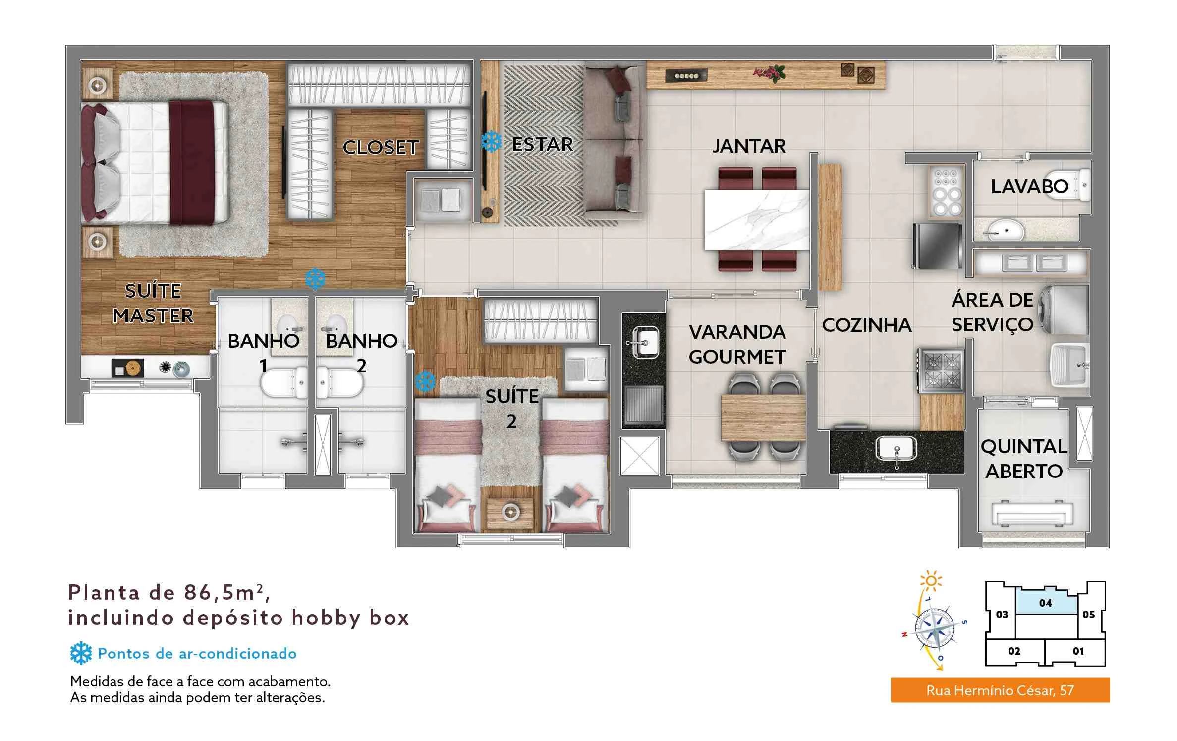 Apto de 86m² 0