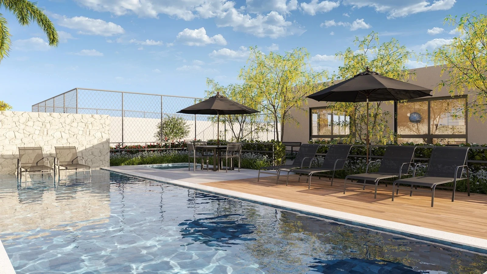 Piscina Adulto ,Infantil e Deck  Molhado