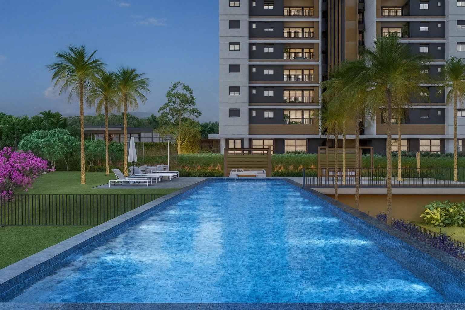 Piscina com borda infinita