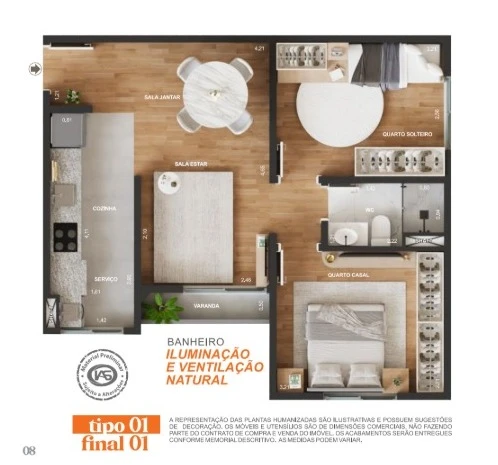 Planta 2 Dormitórios 0