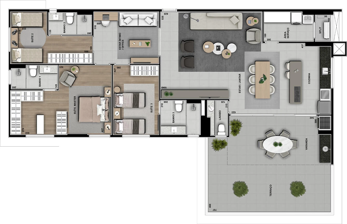 Apto com 201 m² 0