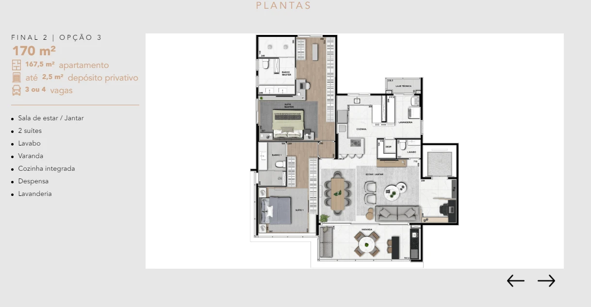 Apto 170m² 0