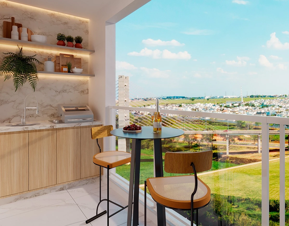 Vista da varanda gourmet
