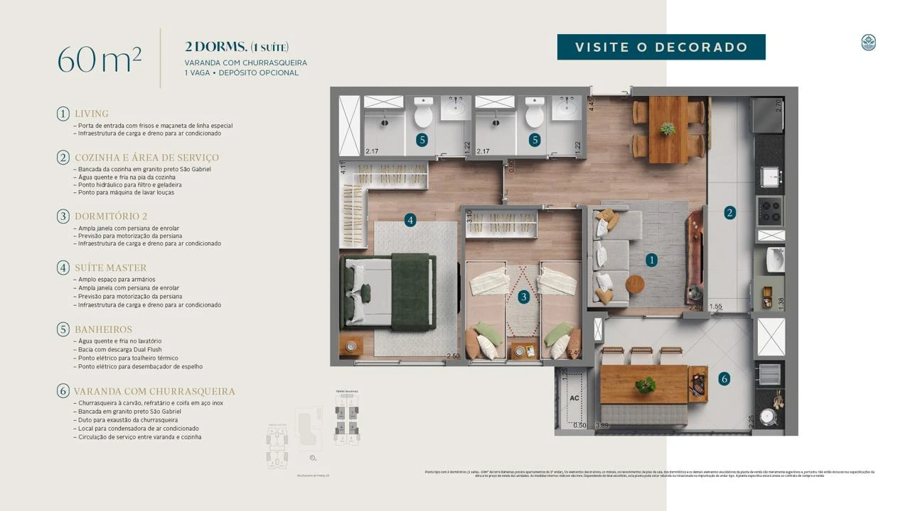 Planta com 2 dorms 0