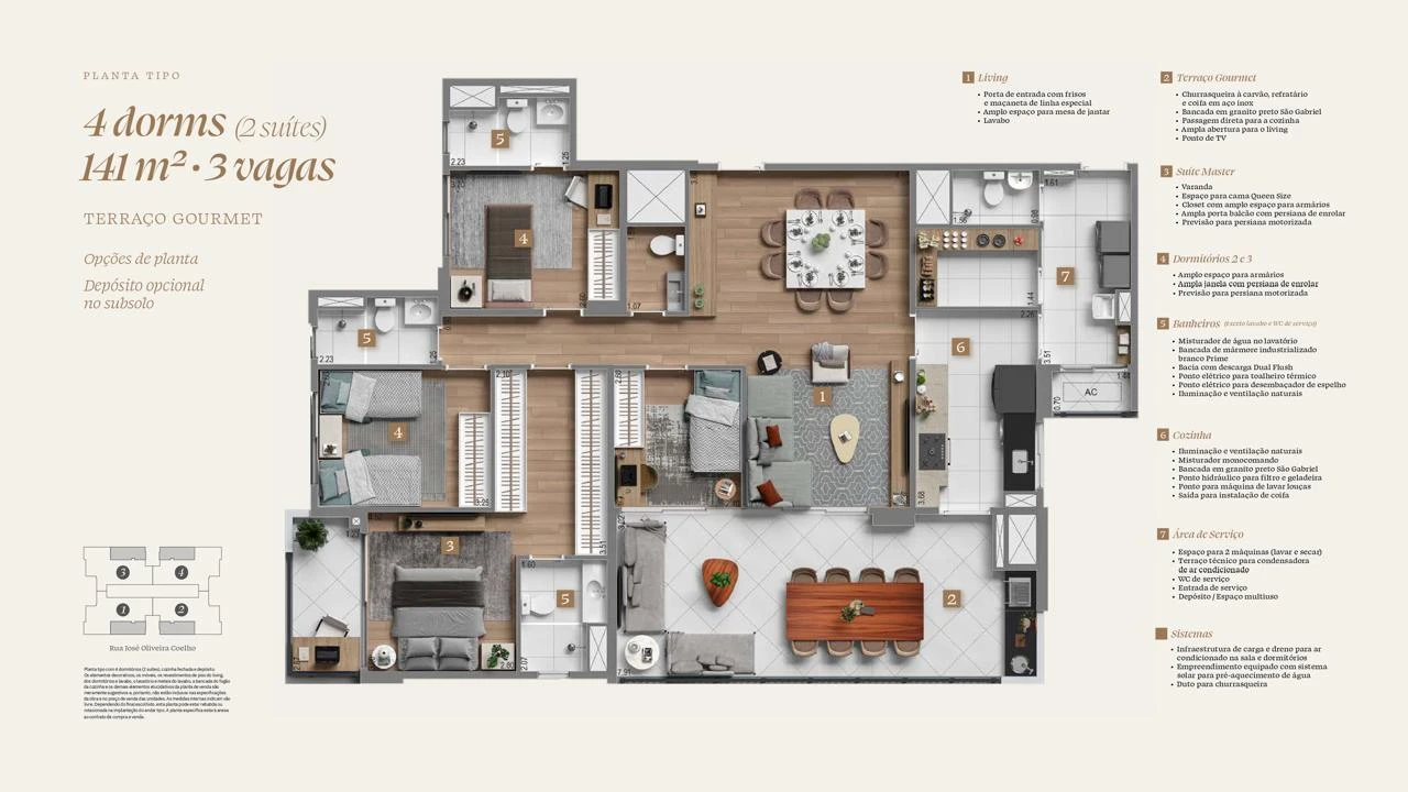Planta com 4 dorms 0