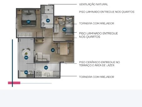Planta de 2 Dormitórios 0
