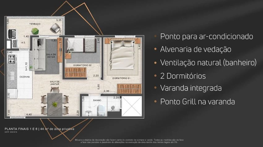2 Dormitórios 0