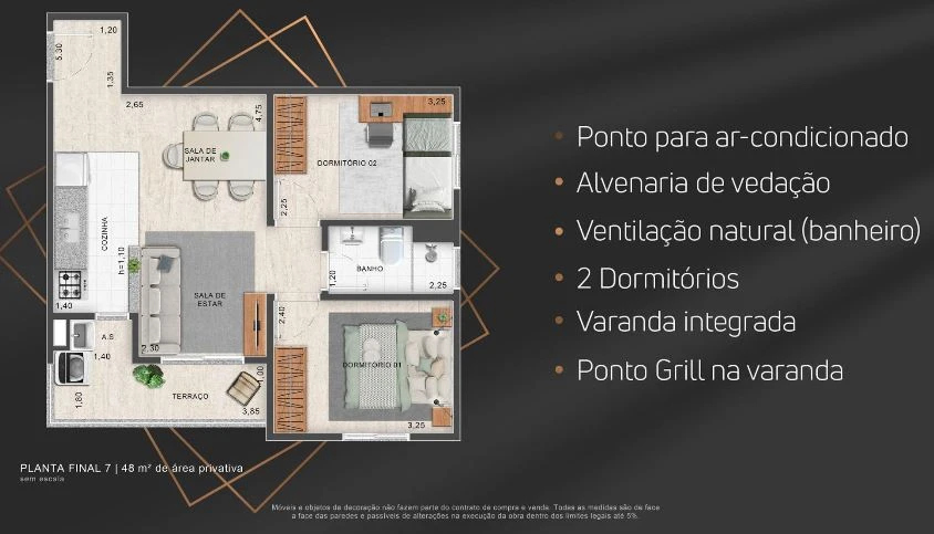 2 Dormitórios 0