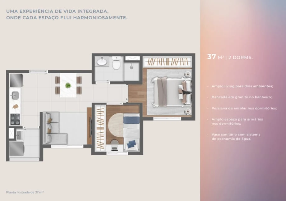Planta de 37 m² 0