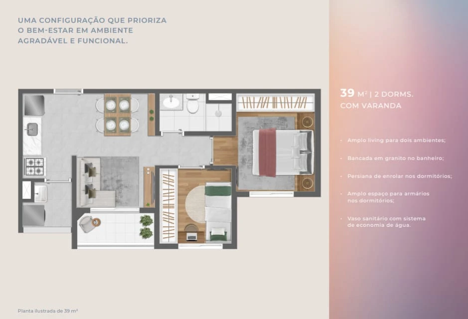 Planta de 39 m² 0