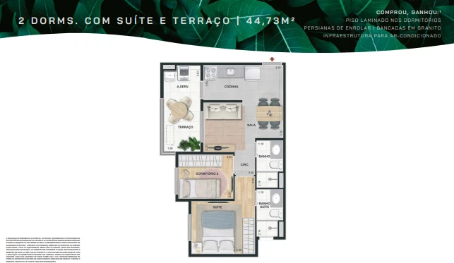 Planta de 2 Dormitórios 0