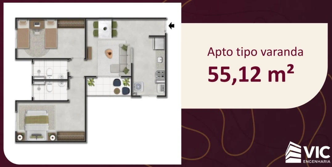 2 dormitórios com suite 0