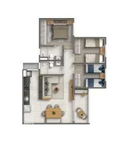 Apartamento tipo 1 0