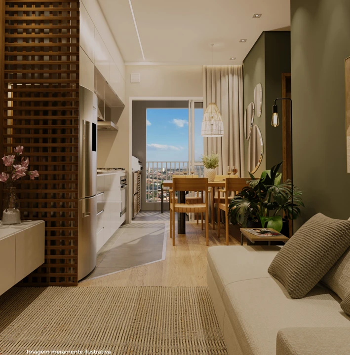 Sala/ Cozinha e Varanda