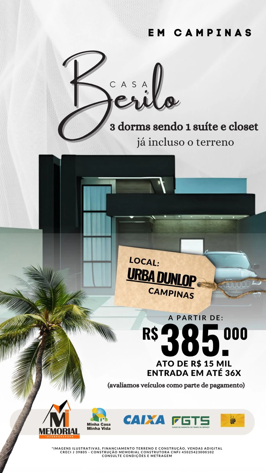 Casa Berilo 3 quartos