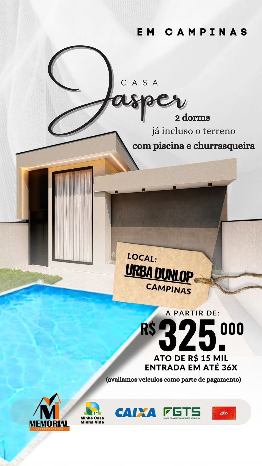 Casa Jasper com Churrasqueira e Piscina
