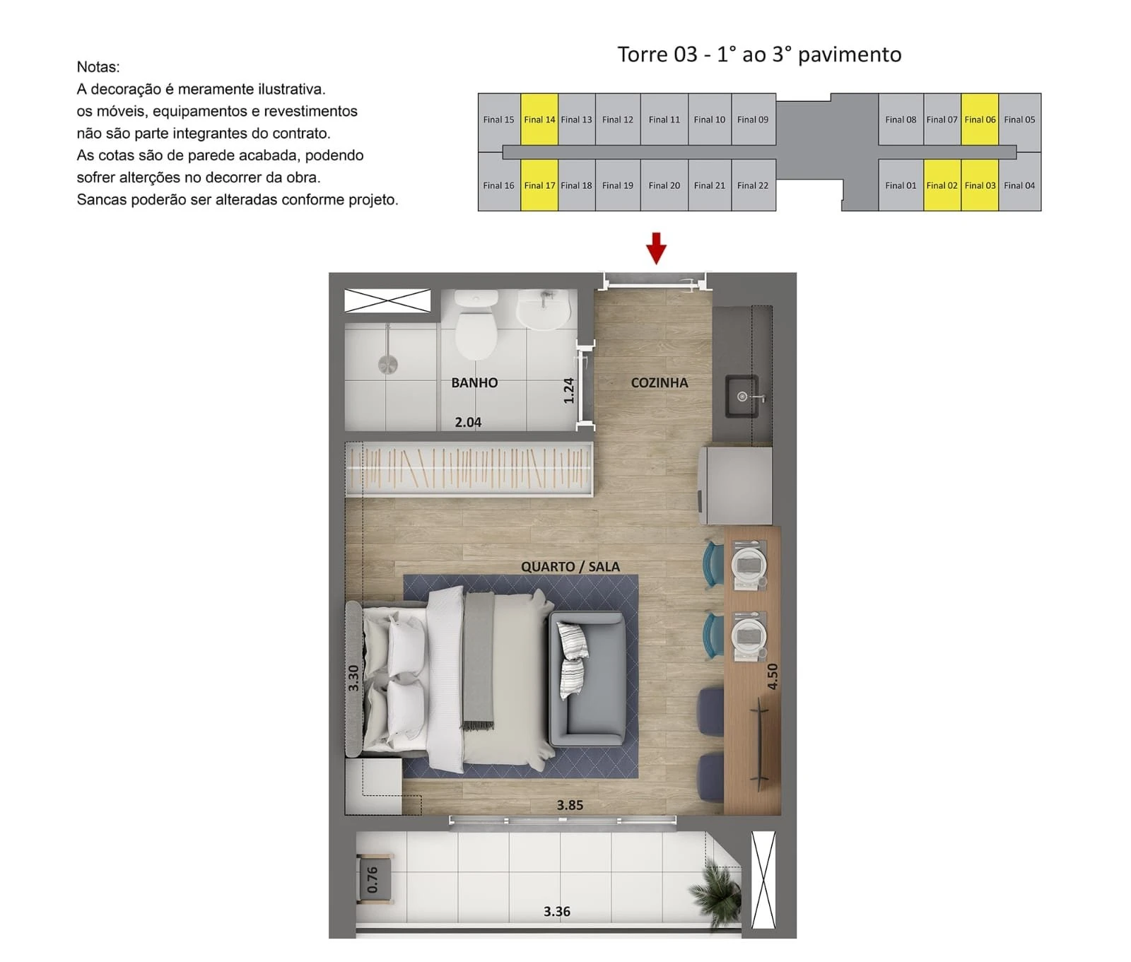 Planta 23m² - Studio 0