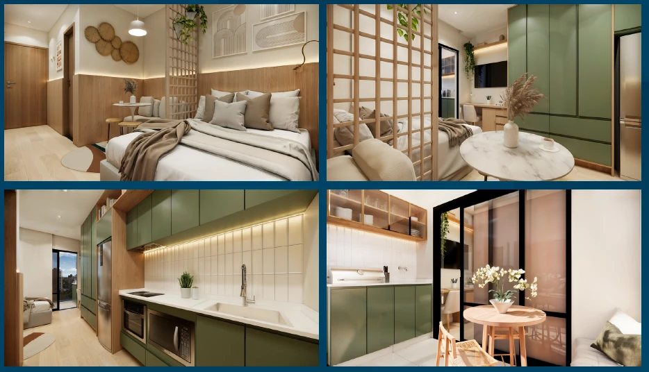 Quarto - Sala - Varanda gourmet