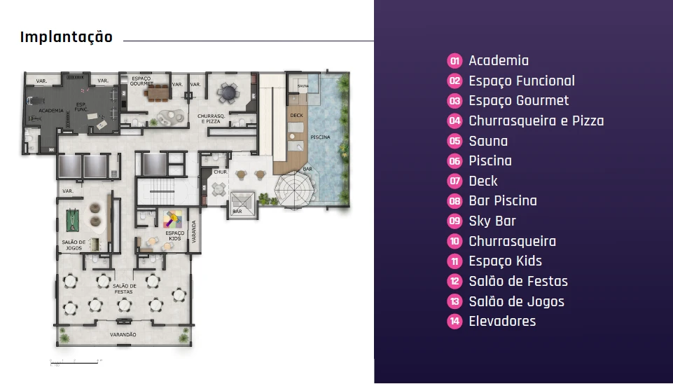 Implantação lazer 0