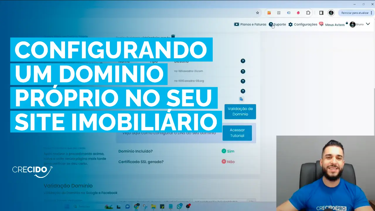 Configurando seu domínio próprio com o site