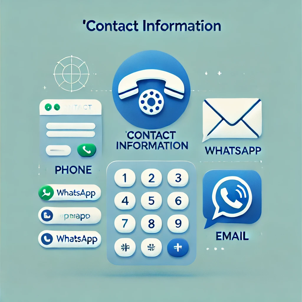 Configuração de Informações de Contato: Telefone, WhatsApp e E-mail no Site