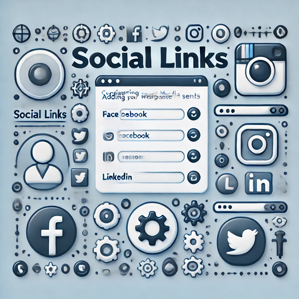 Configuração de Links Sociais: Facebook, Instagram e Youtube no Site