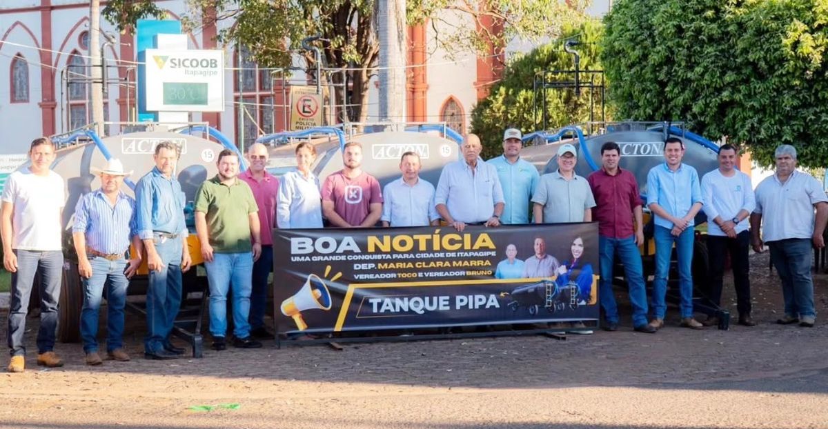 Prefeitura de Itapagipe recebe três novos tanques-pipa para reforçar atendimento às comunidades rurais