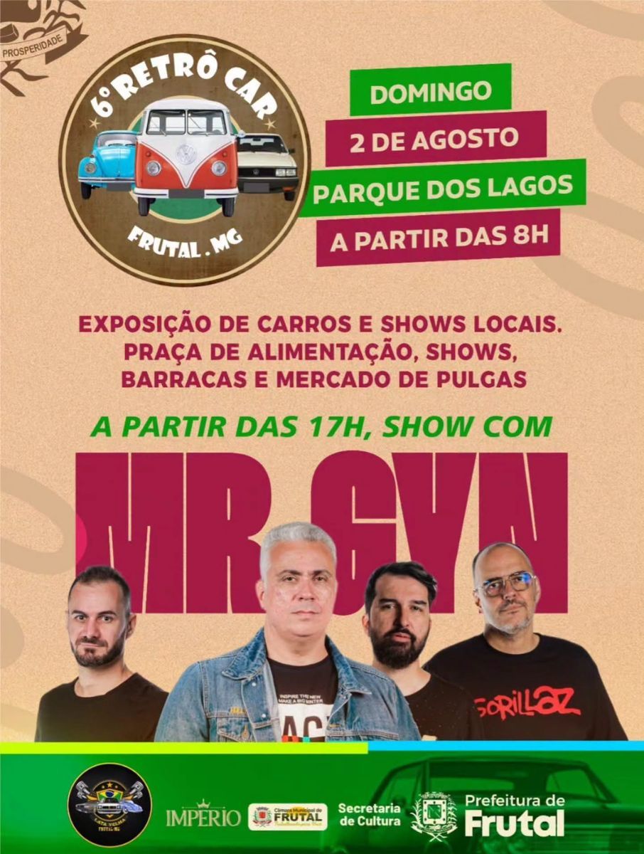 🚗✨ Vem aí o 6º Retrô Car Frutal!