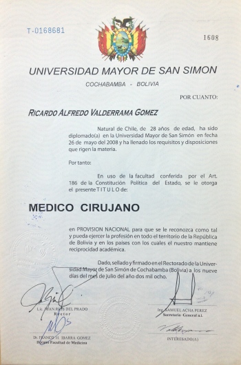 Dr. Ricardo Valderrama Gómez Urólogo, La Florida - Reserva Hora