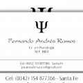 Lic. Fernando Andrés Ramos, Psicólogo Santa Fe Capital