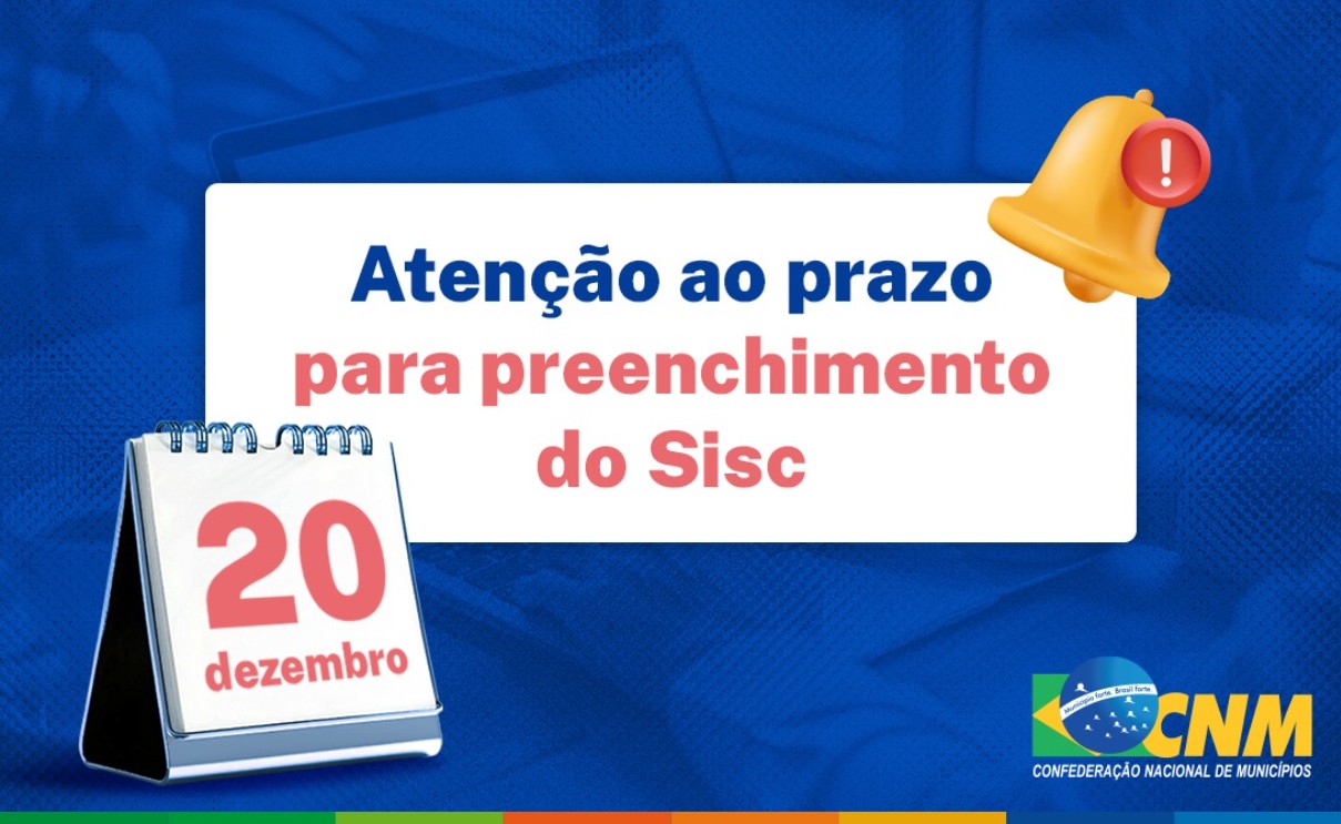 Capa da notícia Prazo para preenchimento do SISC referente ao 4º trimestre termina dia 20 de dezembro