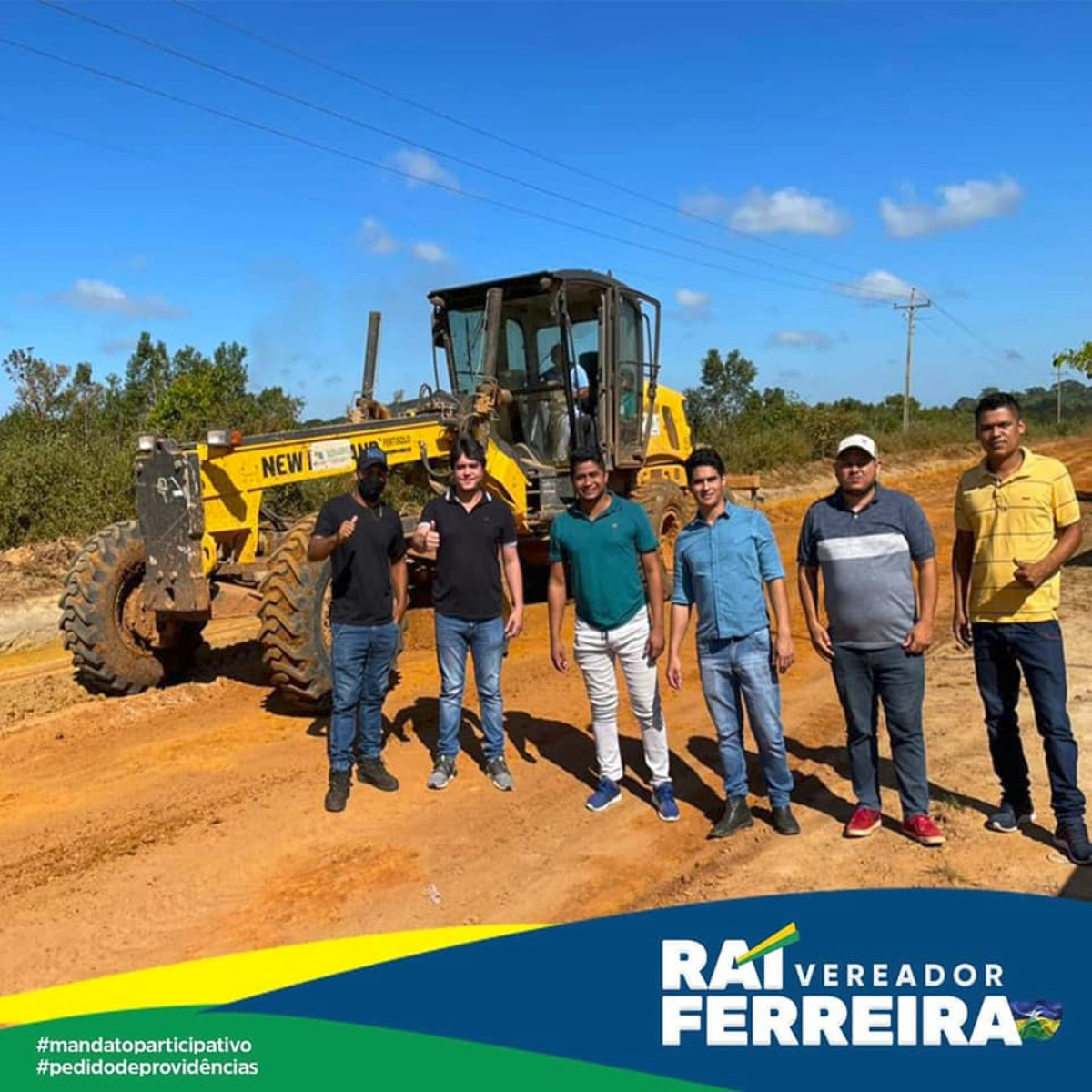 Capa da notícia Patrolamento da linha no KM 17 à pedido do Vereador Rai Ferreira. 