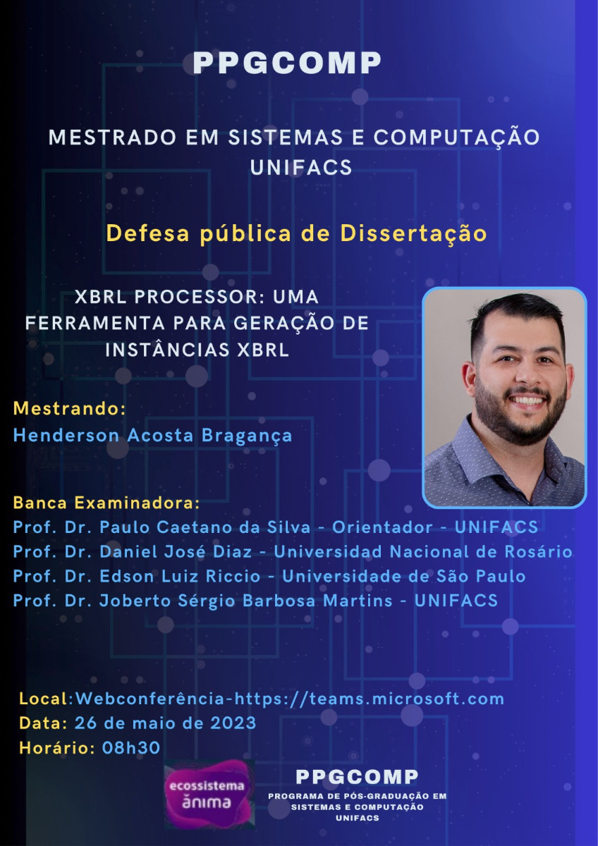 Capa da notícia O servidor público da Câmara Municipal de Porto Velho recebeu no dia 26/05/2023 o grau de Mestre em Sistemas e Computação