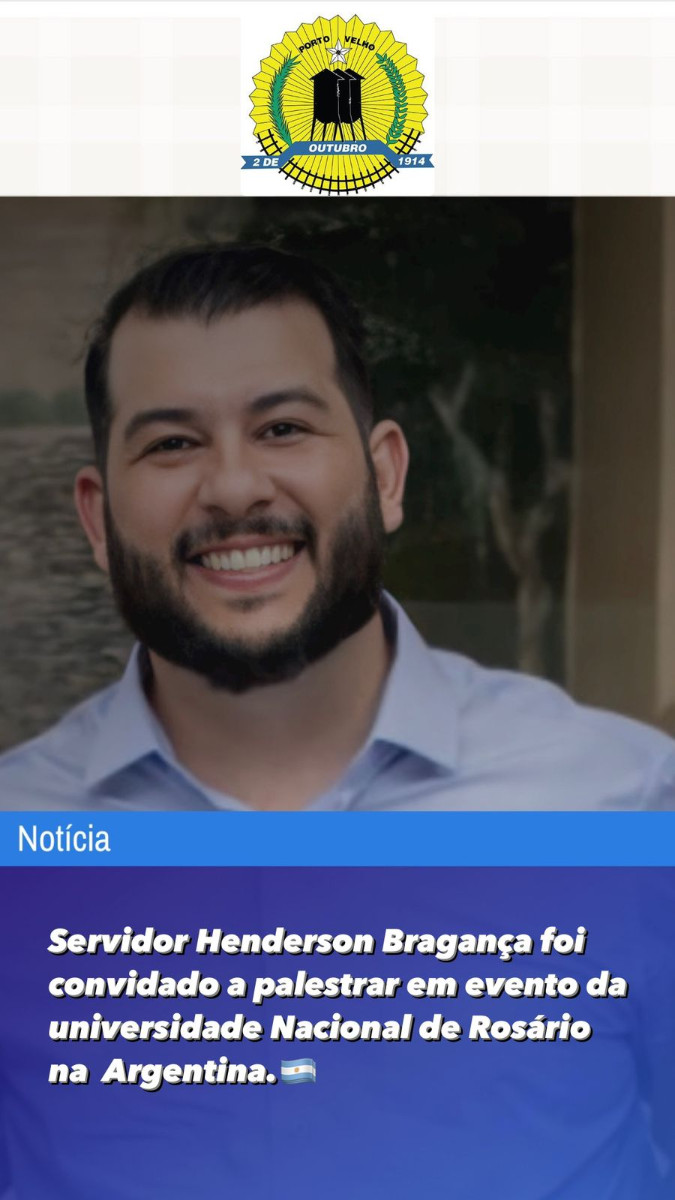 Capa da notícia O Servidor Henderson Bragança foi convidado a palestrar em evento da Universidade Nacional de Rosário na Argentina. 