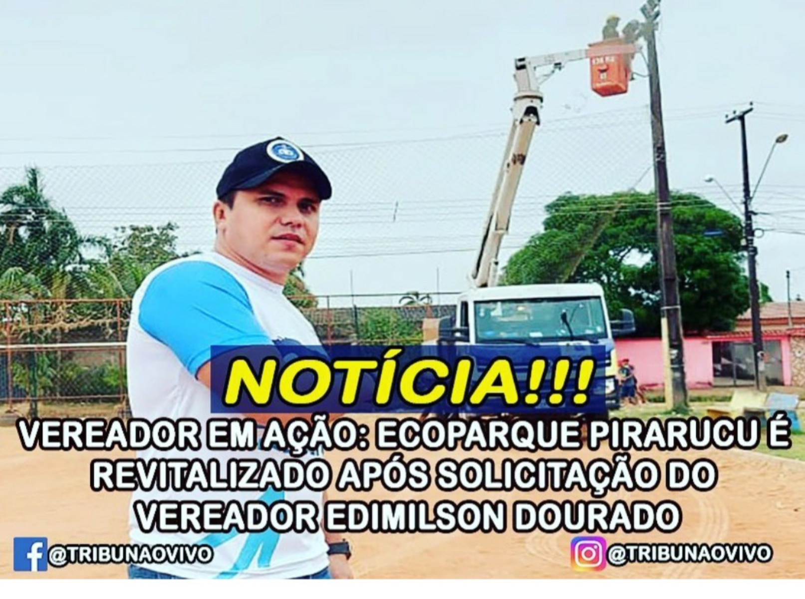 Capa da notícia Revitalização do Eco parque Pirarucu após solicitação do Vereador Edmilson Dourado.