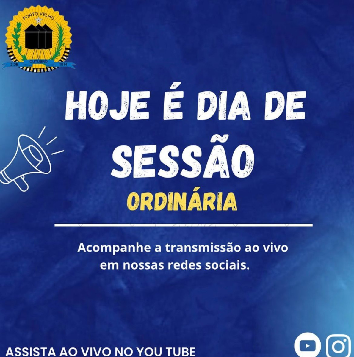 Capa da notícia Hoje teremos Sessão Ordinária 