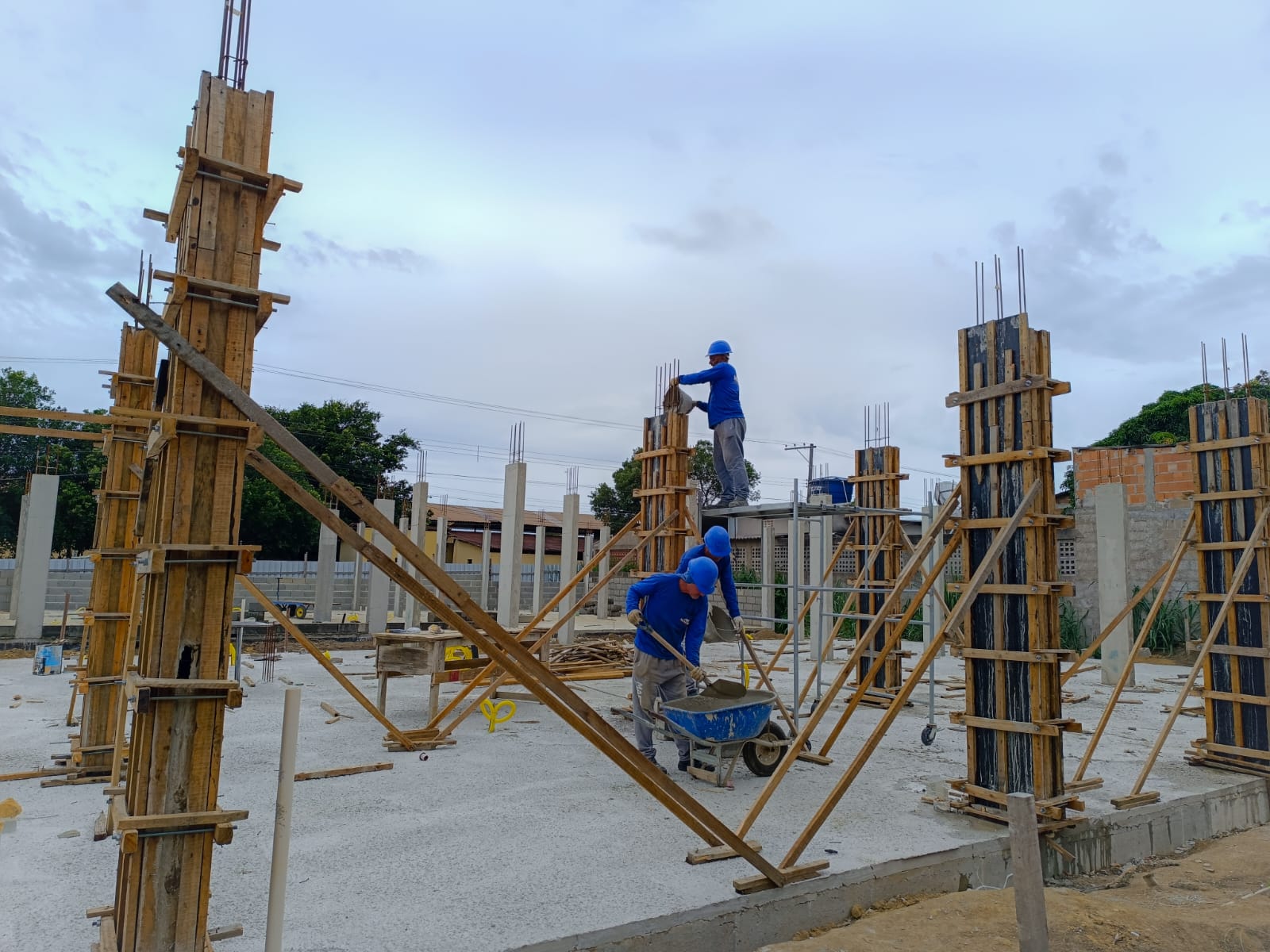 Obras estão adiantadas.